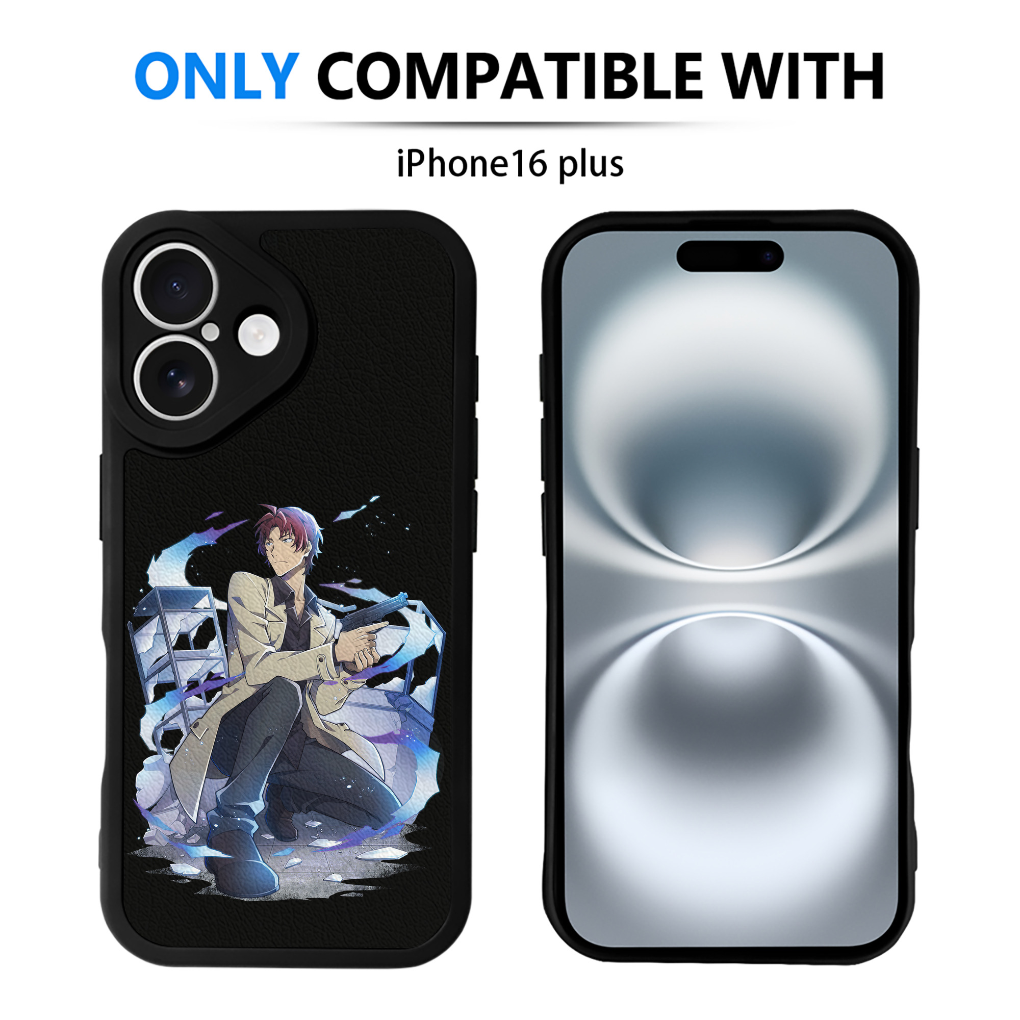 （画像用） 文豪ストレイドッグス Bungo Stray Dogs 【iPhone 16シリーズ対応】シリコンスマホケース（レザー調） 材質：シリコン